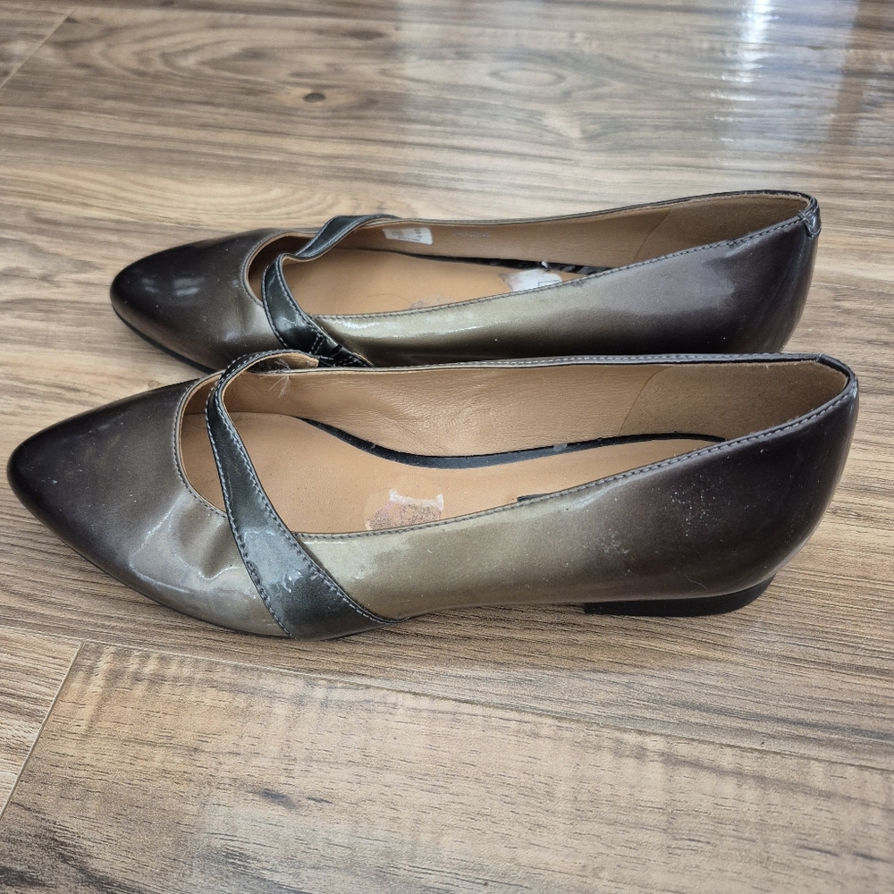 Ecco Patent Leather Slip On Shoe Suze 35